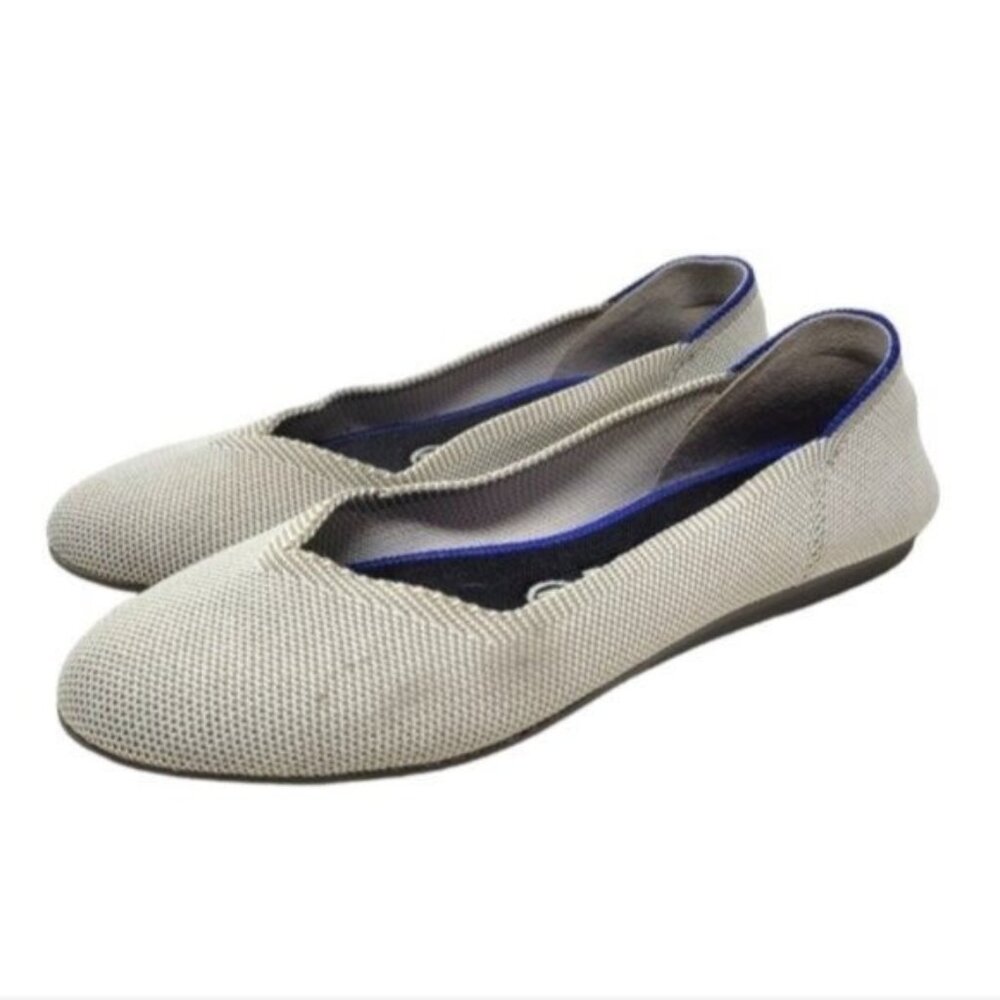 Rothys | Birdseye Gray The Flat Round Toe Ballet Shoes